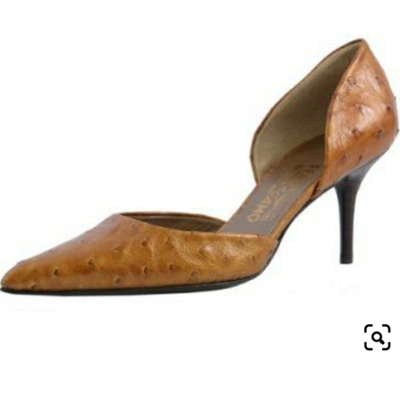 Salvatore Ferragamo Siona ostrich d'orsay heels - Picture 13 of 13